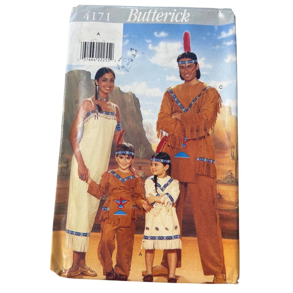 90s Butterick 4171 Sewing Pattern Adult Costume Sizes XS-XL Vintage 1995 UNCUT